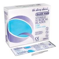 Surgical Blade Glassvan® Carbon Steel No. 12 Sterile Disposable Individually Wrapped